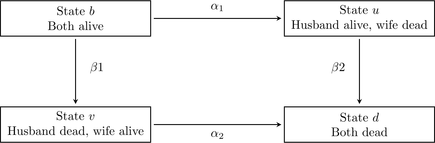 A model of the mortality of two lives